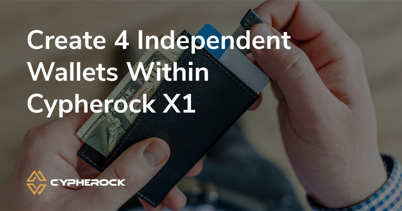 Create 4 independent wallets within 1 Safekeyx X1